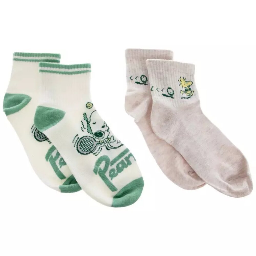 Peanuts Playing Tennis Ankle Socks